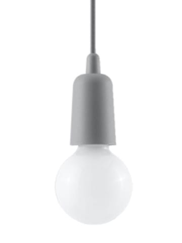 Nice Lamps Hängleuchte RENE 1 in Grau mit dem longen PVC-Kabel loft style 1xE27 NICE LAMS