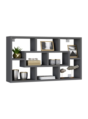 VCM  Holz Wandregal Wandboard Hängeregal Board Opila in Anthrazit