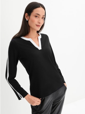 WITT WEIDEN Rundhalsshirt in schwarz-weiß