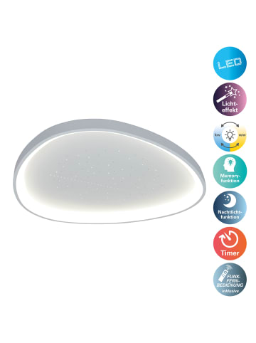 näve LED Deckenleuchte "ARGESA" in weiß - (L)42 cm x (B)42 cm x (H)7 cm - EEK F