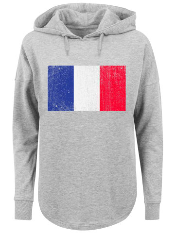 F4NT4STIC Oversized Hoodie France Frankreich Flagge distressed in grau