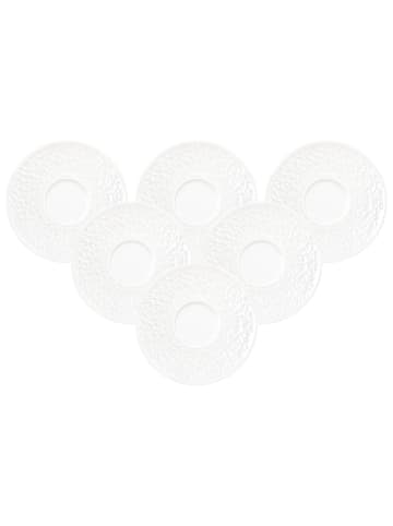 6er Set Kombiuntertassen Nori Home in Weiß ø 16,6 cm