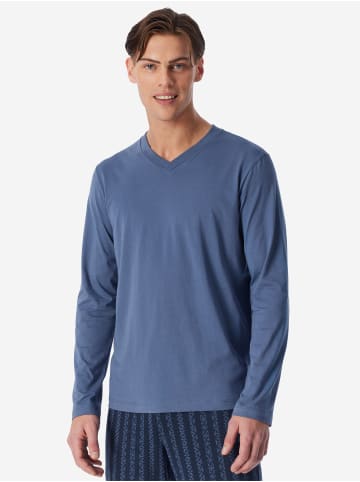 Schiesser Pyjamaoberteil Mix Relax in faded denim