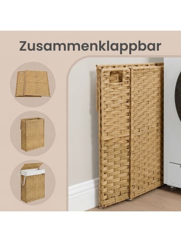SONGMICS Wäschekorb Eliott in Gelb - (B)20 x (H)61 x (T)46 cm