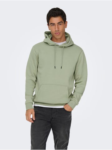 ONLY & SONS Kapuzenpullover in Iceberg Green