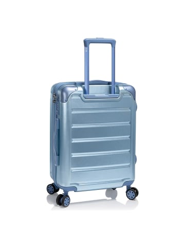 Heys Alumix 4 Rollen Kabinentrolley S 55 cm mit Dehnfalte icy blue