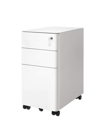 SONGMICS Aktenschrank Berend in Weiß - (B)30 x (H)59.2 x (T)46 cm