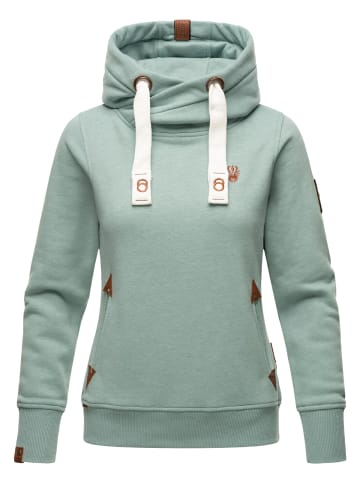 Navahoo Kapuzensweatshirt Namikaa in Dusty Mint Melange