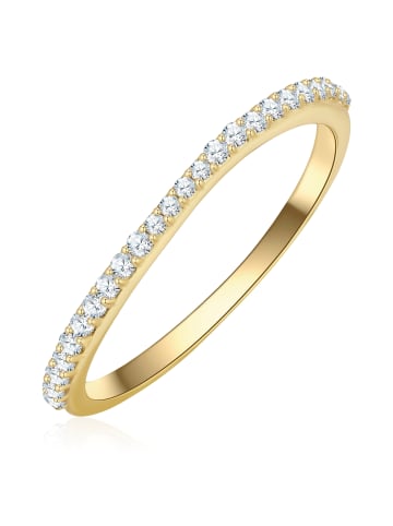 Glanzstücke München Ring aus Sterling Silber mit Zirkonia in gelbgold