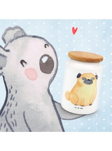 Mr. & Mrs. Panda Vorratsdose Mops ohne Spruch in Weiß