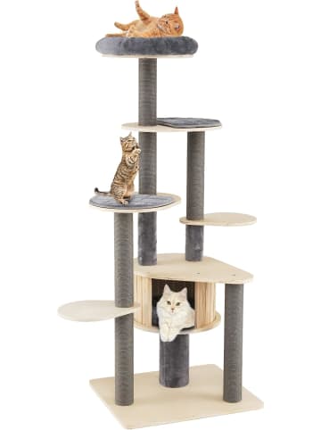 COSTWAY Kratzbaum groß 172 cm in Grau