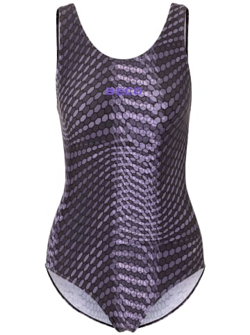 BECO the world of aquasports Badeanzug Beactive Swimsuit Maxcomfort „Hexagon“ in lila-schwarz