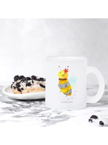 Mr. & Mrs. Panda Teeglas Biene Blume ohne Spruch in Transparent