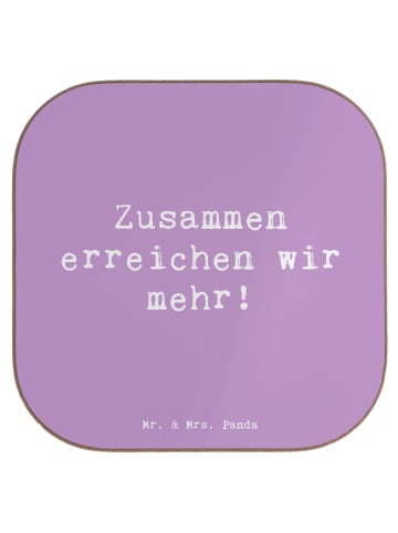Mr. & Mrs. Panda Untersetzer Glas Spruch Im Team zuMenschmenarbeite... in Lavendeltraum