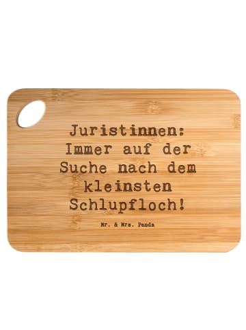 Mr. & Mrs. Panda Hackbrett Spruch Juristin Schlupfloch mit Spruch in Braun
