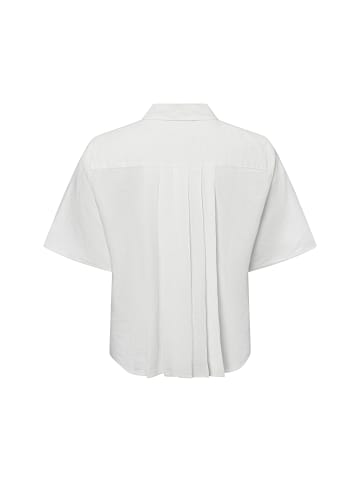 Marc O'Polo DENIM Hemdbluse mit Leinen-Anteil in weiß