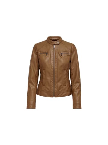 ONLY Kunstlederjacke für Damen in cognac in cognac