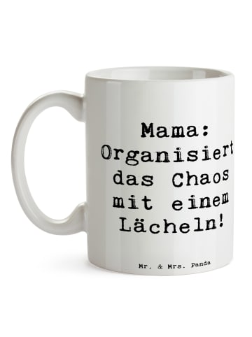 Mr. & Mrs. Panda Kaffeebecher Spruch Mama Ordnung mit Spruch in Weiß