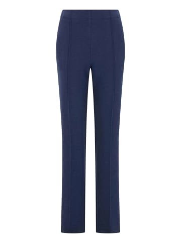 GOLDNER Kurzgröße: Jerseyhose CARLA aus Flanell in marine