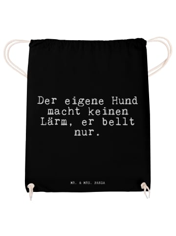 Mr. & Mrs. Panda Sportbeutel Der eigene Hund macht... mit Spruch in Schwarz