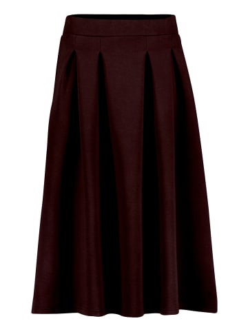 Vera Mont Midirock mit Gummizug in Dark Maroon