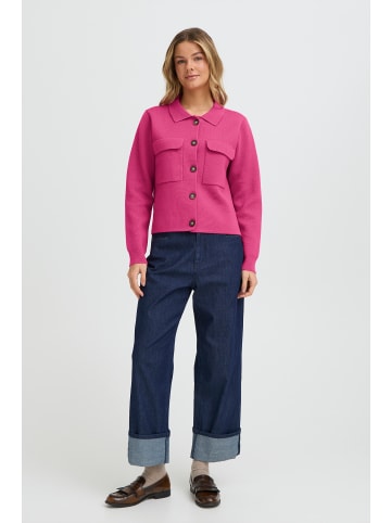 Fransa Strick-Cardigan langarm FRITA Regular fit in Very Berry