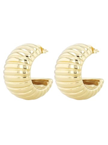 Adeliás Damen Ohrringe – Creole aus Edelstahl in gold