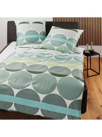 Janine Mako-Satin Bettwäsche in grün