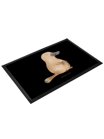 Mr. & Mrs. Panda Schmutzmatte Schnabeltier Mut ohne Spruch in Schwarz