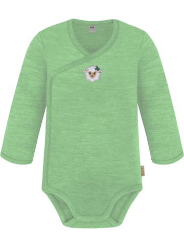 Normani Outdoor Sports Normani Outdoor Sports Baby Merino Langarm Wickelbody und Merino Hose in Grün