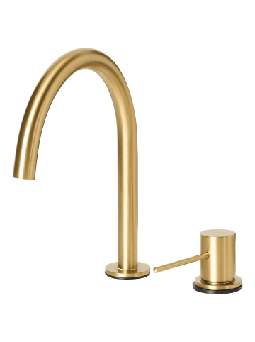 Beliani Wasserhähne COLICO in Gold - (W) 21 x (H) 24 x (L) 4 cm