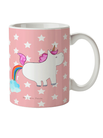 Mr. & Mrs. Panda Kindertasse Einhorn Pupsen ohne Spruch in Rot Pastell