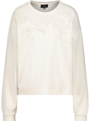monari Sweatshirt mit 3D-Blumen in Champagne Beige