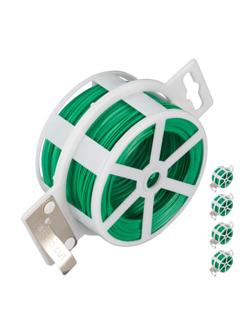 relaxdays 10x Gartendraht in Grün - 500 m