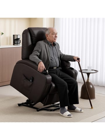 HOMCOM Relaxsessel-95L x 83B x 107H cm-Bräune