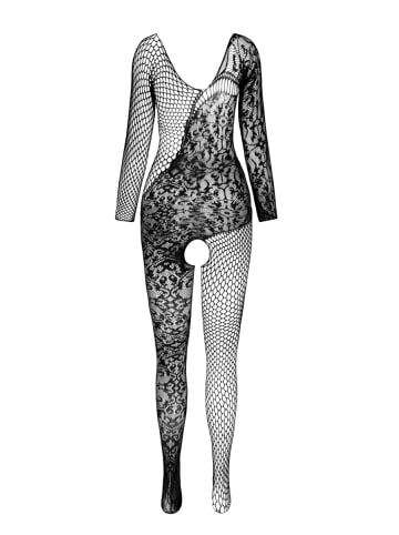 Passion Bodystocking-Ouvert in schwarz