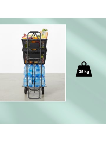 relaxdays Transportwagen in Grau/ Rot - 35 kg
