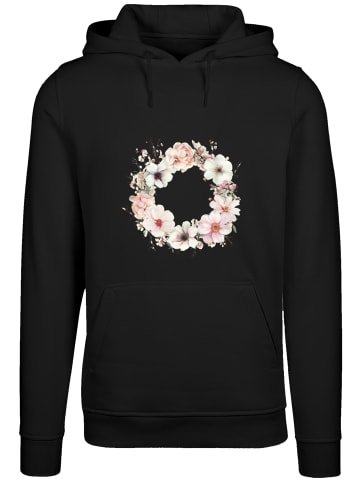 F4NT4STIC Hoodie Rosa Blumenkranz in schwarz