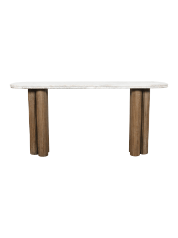 Signature Konsole mit Marmorplatte L165 in Beige - (W)165 x (H)77 x (L)38 cm