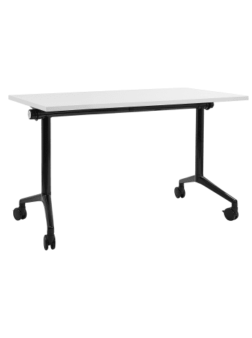 Beliani Zusammenklappbarer Schreibtisch CAVI in Weiß/Schwarz