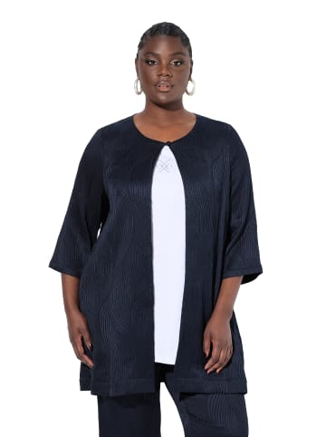 Ulla Popken Blusenjacke in dunkles marine