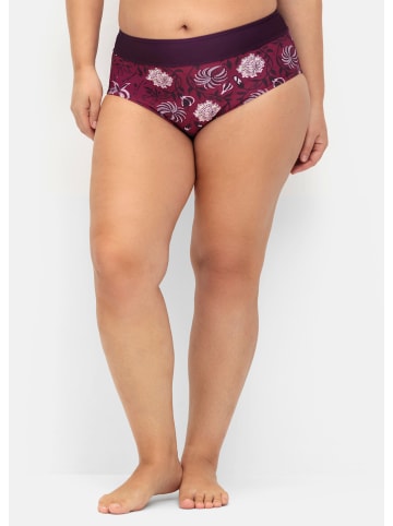 sheego by Joe Browns Bikini-Hose in beere-gemustert