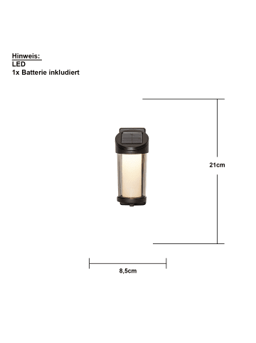 STAR Trading LED Solarlampe ,Alippa' zur Wandbeleuchtung, Dämmerungssensor, schwarz