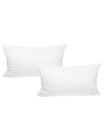 JACK 2er Set Teddy Flausch Kissenhülle Kissenbezug in Weiß