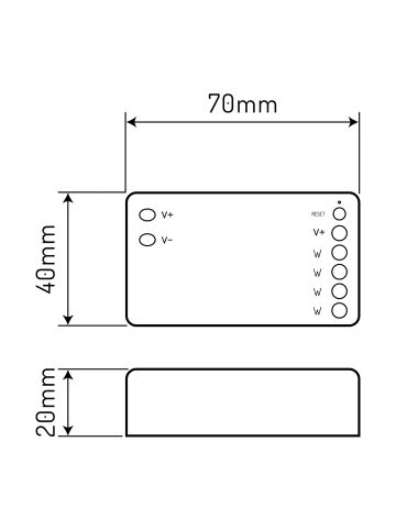 LED Line LED line® Controller VARIANTE RF WIFI TUYA DIM in Weiß