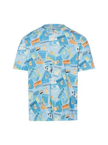 Nils Sundström T-Shirt in hellblau mehrfarbig - 0001