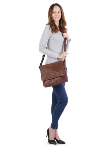 Bodenschatz Messenger echt Leder in cognac