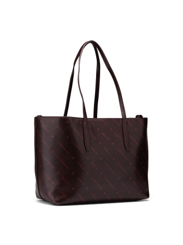 LIEBESKIND BERLIN Monogram Schultertasche Leder 47 cm in burgundy
