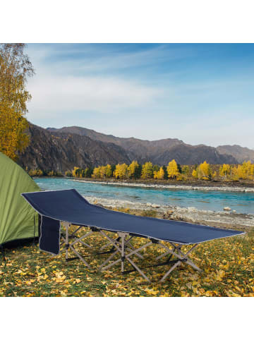 Outsunny Campingbett,190cm x 68cm x 52cm,blau