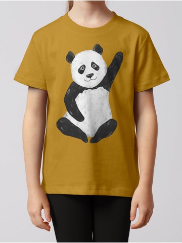 wat? Apparel T-Shirt Panda in Ocker
